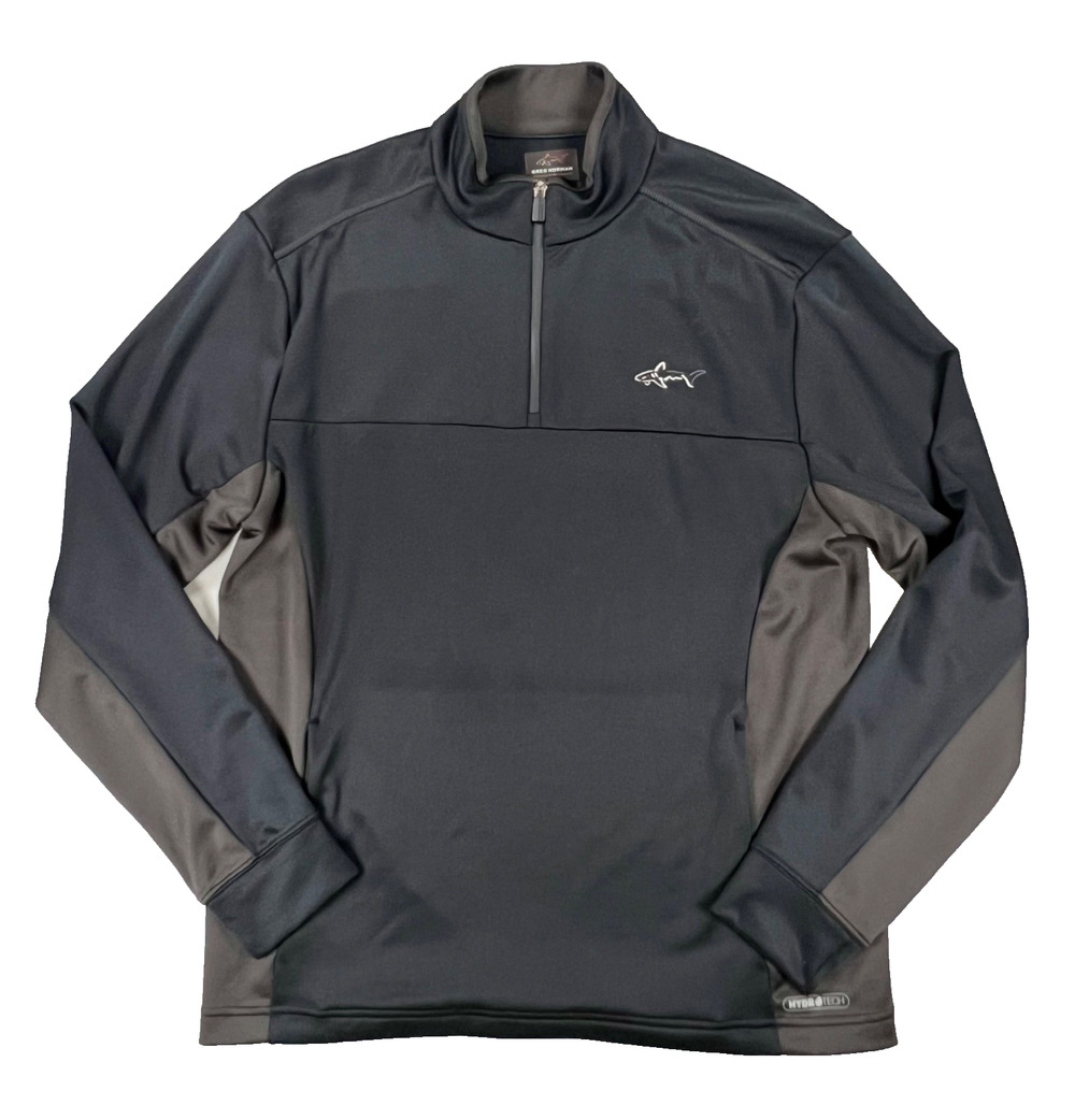 Greg Norman 1/4 Zip Hydro Tech Performance Sweatshirt in Black (Size S)